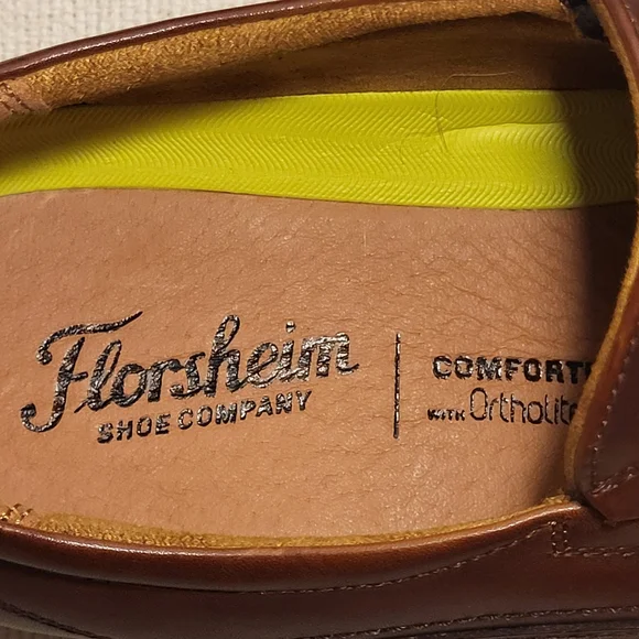 Florsheim 12137-221 Midtown Moc Toe Leather Slip-On Men's 9.5 Cognac NEW
